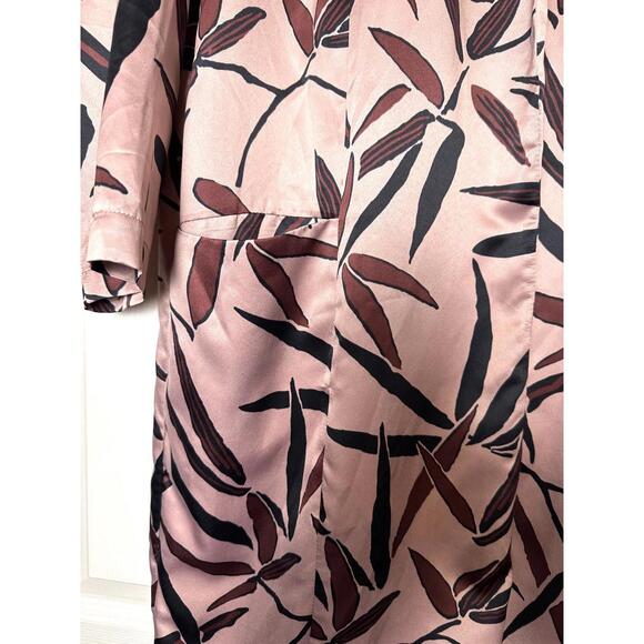 UO Kimchi Blue Marianne Boho Pink Silky Kimono Flowy Maxi Duster Jacket XS/S - Picture 5 of 9